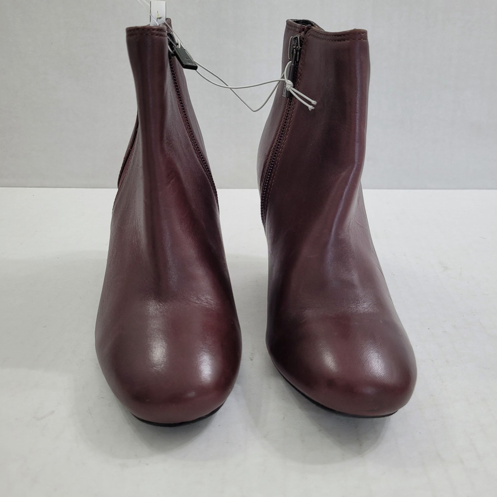 NWOB Women's Reaction Kenneth Cole Marcy Brown Genuine Leather Wedge Booties 5 - Picture 6 of 10